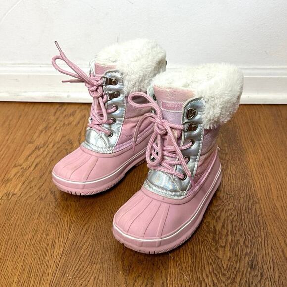 LONDON FOG Girls Bell Court Cold Weather Warm Lined Snow Boots‎ Size 10 - Picture 7 of 11